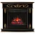 Электрокамин RealFlame Milano (с очагом Evrika 25,5) темный орех с золотой патиной